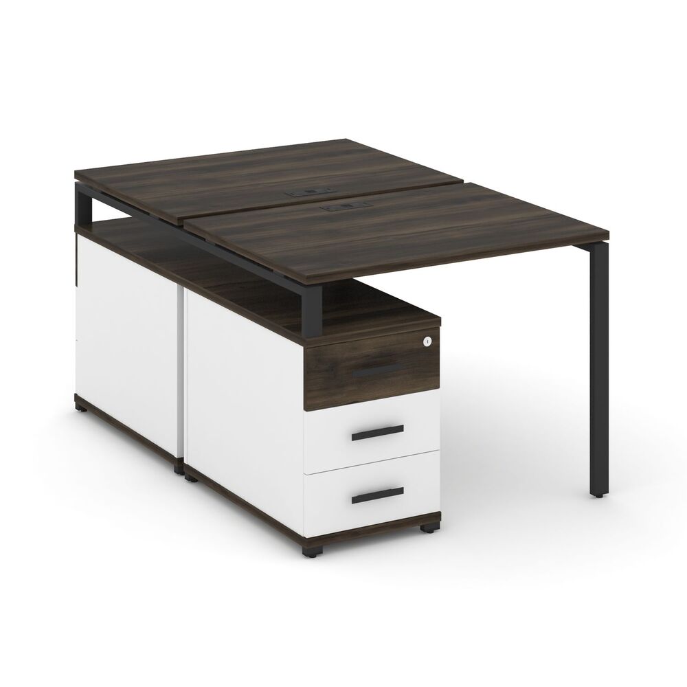 Рабочая станция на 2 места с двухсторонней опорной тумбой