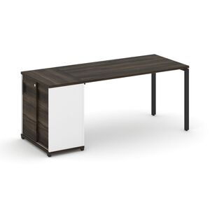 Стол рабочий с опорным шкафом купе
