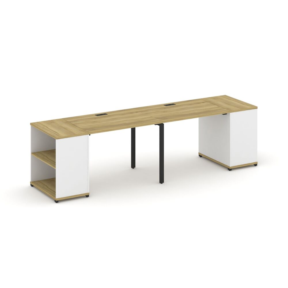 Рабочая станция с опорными стеллажами