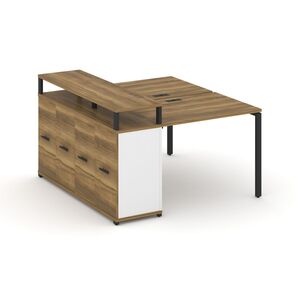 Рабочая станция с опорным распашным шкафом с верхним горизонтом