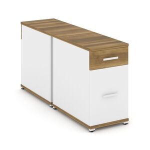 Тумба двухсторонняя опорная/приставная 1 ящик + 1 распашной фасад