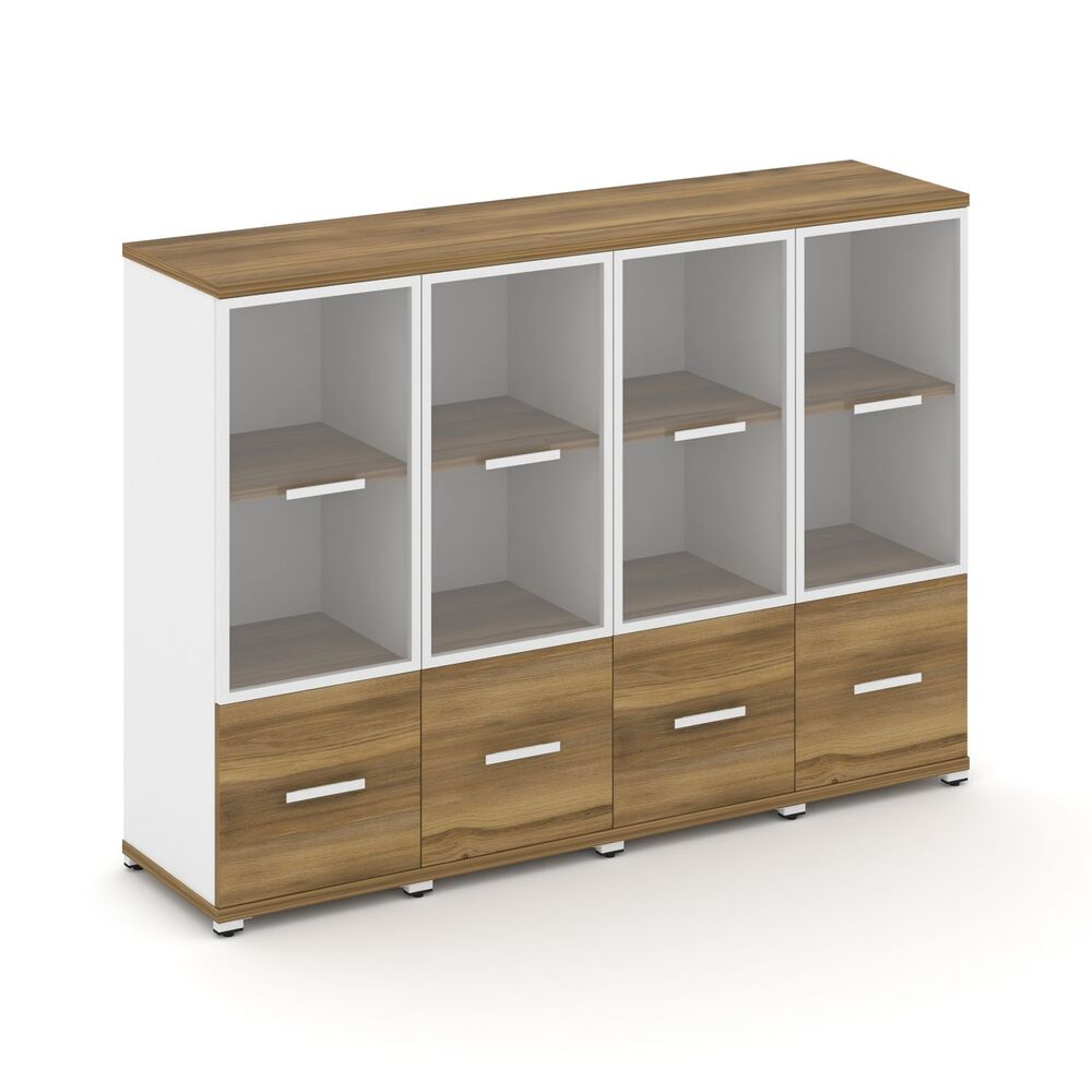 Шкаф четыре узкие секции, 3 ниши