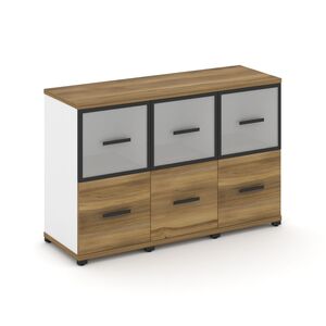 Шкаф три узкие секции, 2 ниши