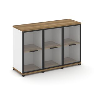 Шкаф три узкие секции, 2 ниши