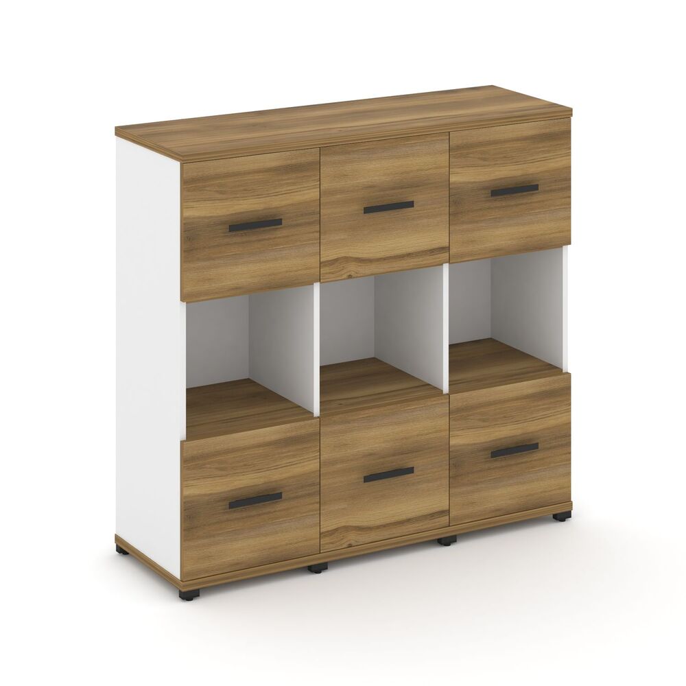 Шкаф три узкие секции, 3 ниши