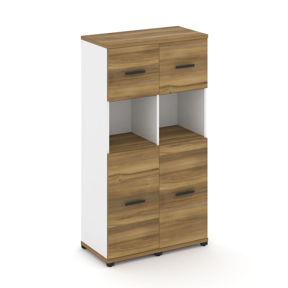 Шкаф две узкие секции, 4 ниши