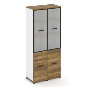 Шкаф две узкие секции, 5 ниш