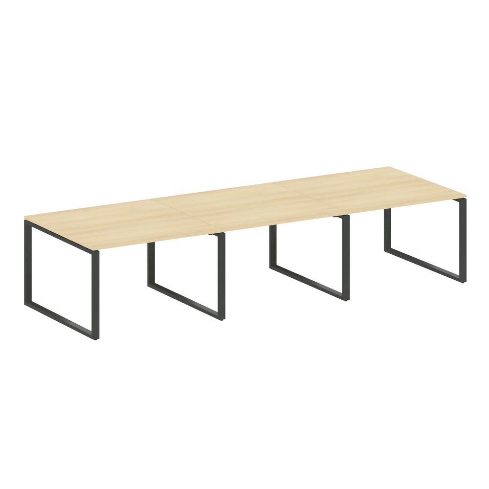 Переговорный стол (3 столешницы) на О-образном м/к