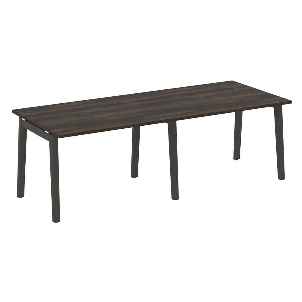 Стол переговорный (2 столешницы) (опоры - массив дерева)