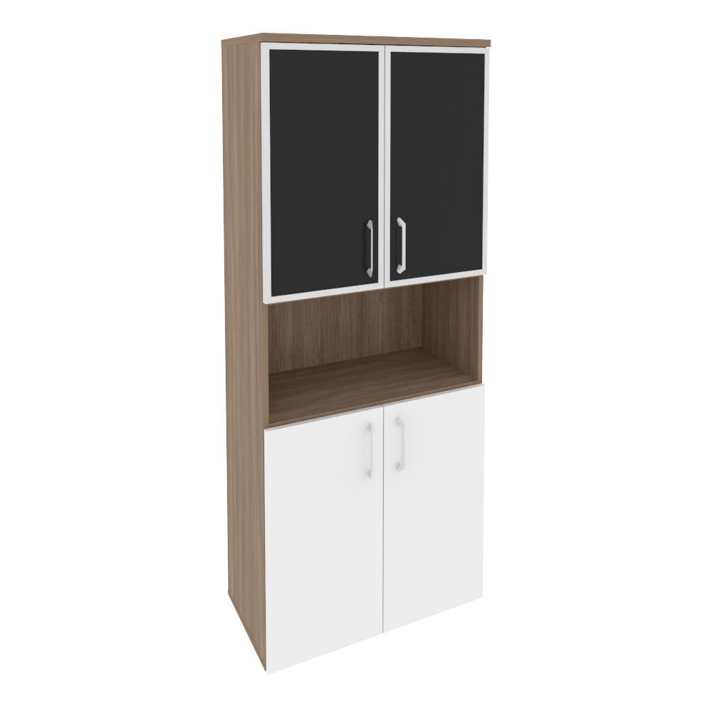 Шкаф высокий широкий (стекло черное)