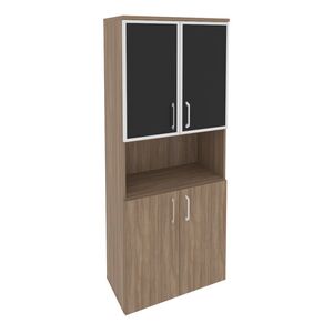 Шкаф высокий широкий (стекло черное)