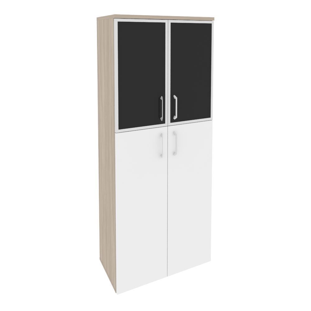 Шкаф высокий широкий (стекло черное)