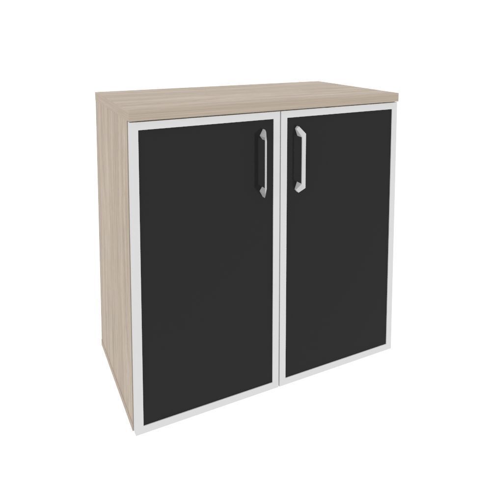 Шкаф низкий широкий (стекло черное)