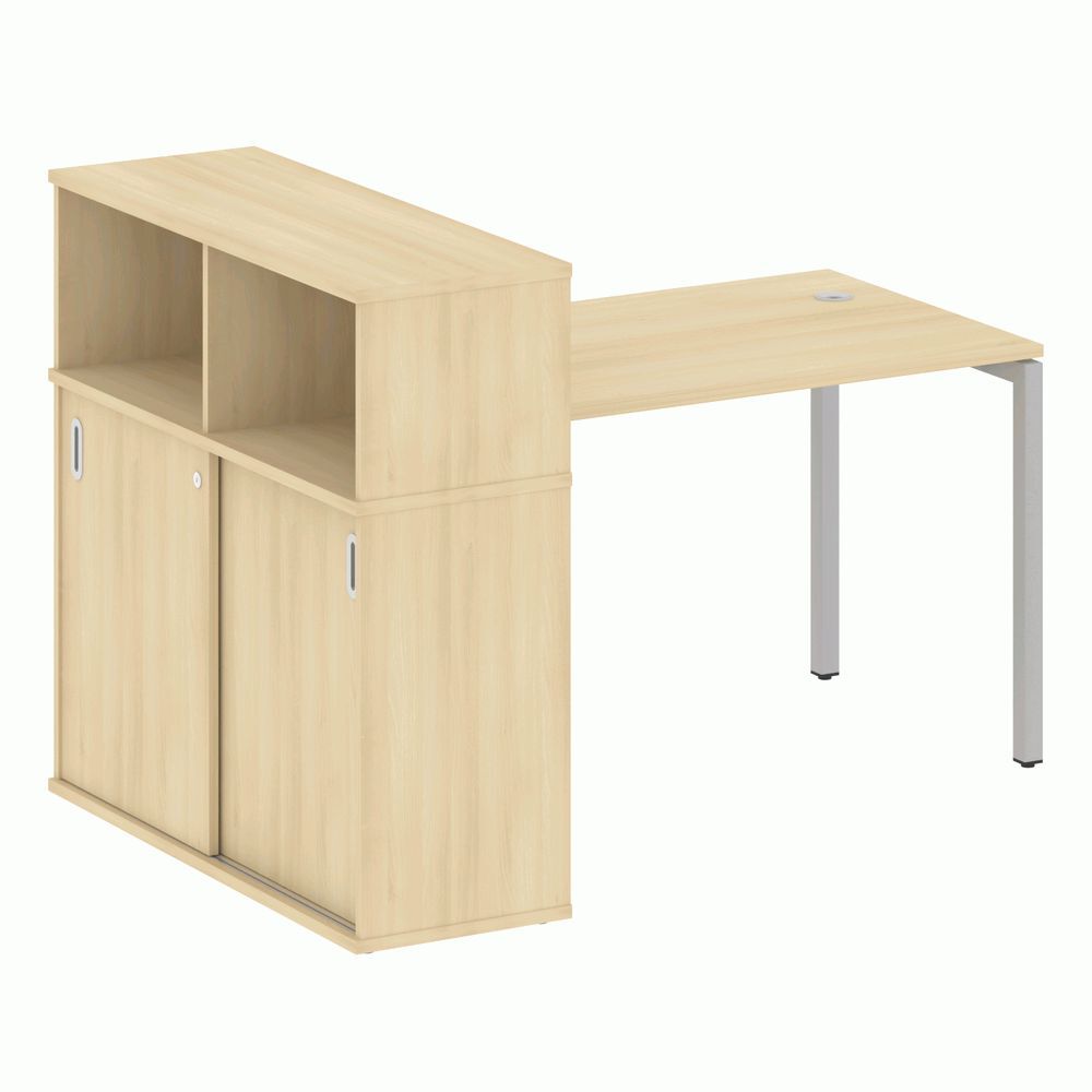 Стол письменный с шкафом-купе на П-образном м/к