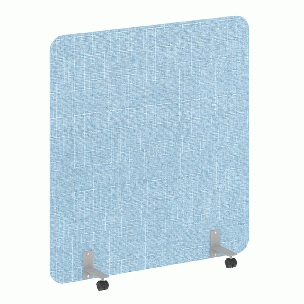 Перегородка на металлических опорах, на роликах