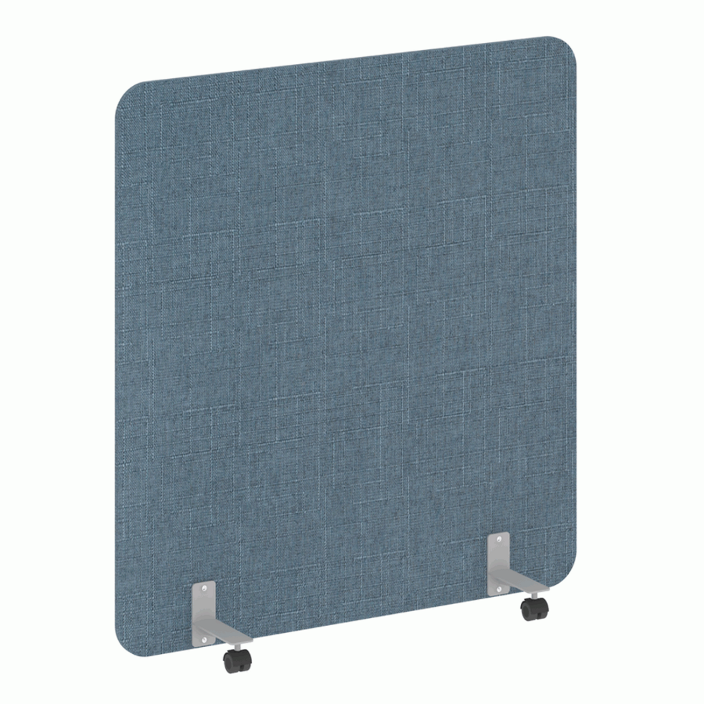 Перегородка на металлических опорах, на роликах