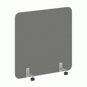 Перегородка на металлических опорах, на роликах