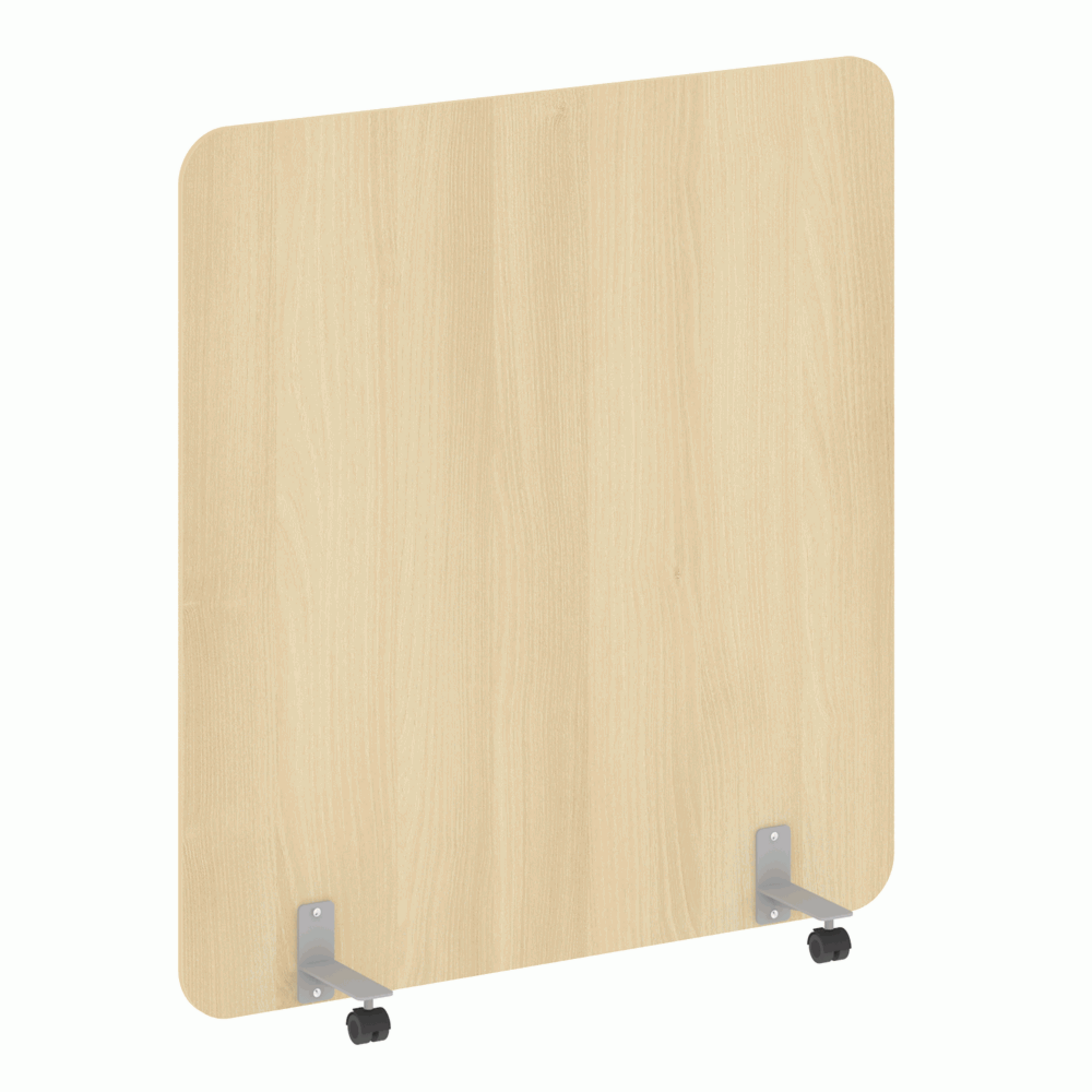 Перегородка на металлических опорах, на роликах