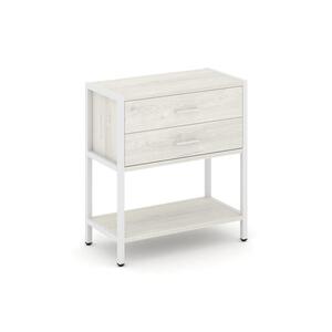 Односекционный стеллаж двухярусный с ящиками