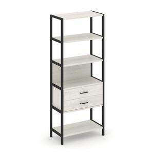 Односекционный стеллаж пятиярусный с ящиками