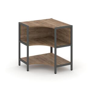 Односекционный угловой стеллаж двухярусный