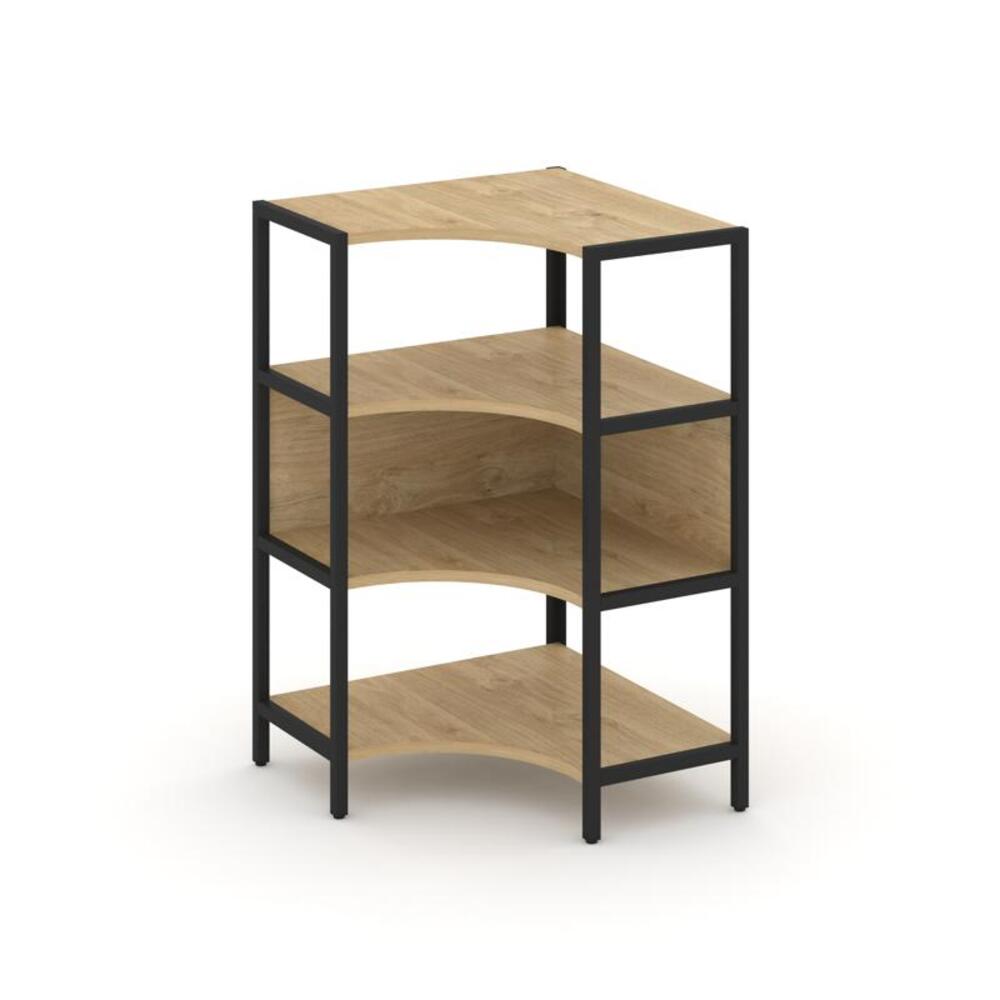 Односекционный угловой стеллаж трехярусный