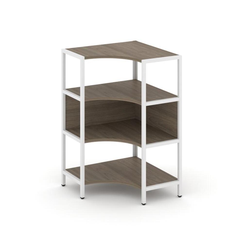 Односекционный угловой стеллаж трехярусный