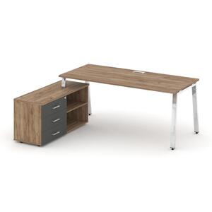 Style Project Direct Lux Стол письменный с греденцией левой