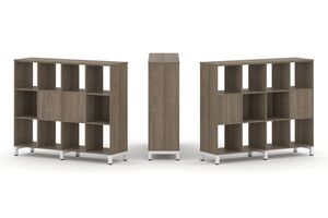 Набор стеллажа двухстороннего, 3 яруса