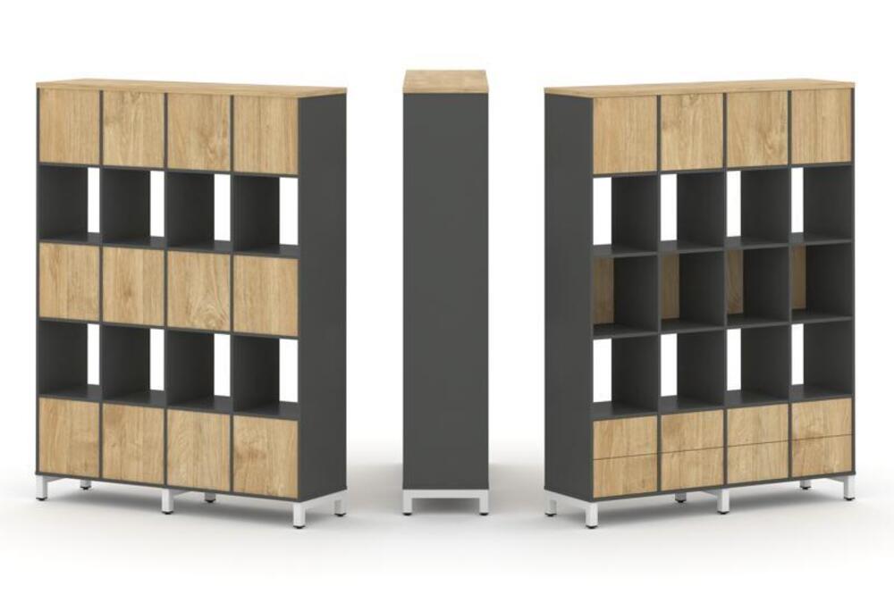 Набор стеллажа одностороннего, 5 ярусов