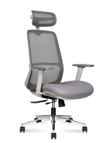 Кресло руководителя Некст грэй хром / Next grey chrome