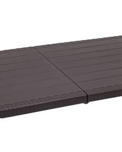 Стол складной чемодан пластиковый Кейт 180 коричневый