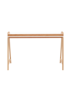 Стол письменный Pyramid 118*53 белый/светлое дерево