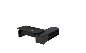 Стол руководителя на опорной сервисной тумбе (левый)