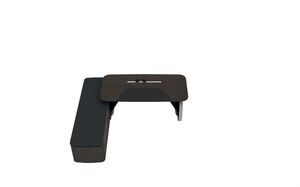 Стол руководителя на опорной сервисной тумбе (левый)