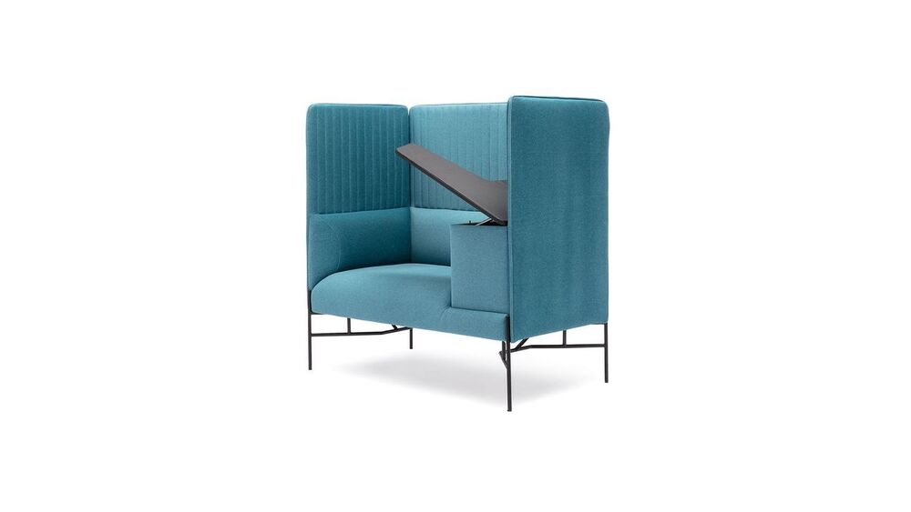 Диван одноместный с высокой спинкой со столиком справа