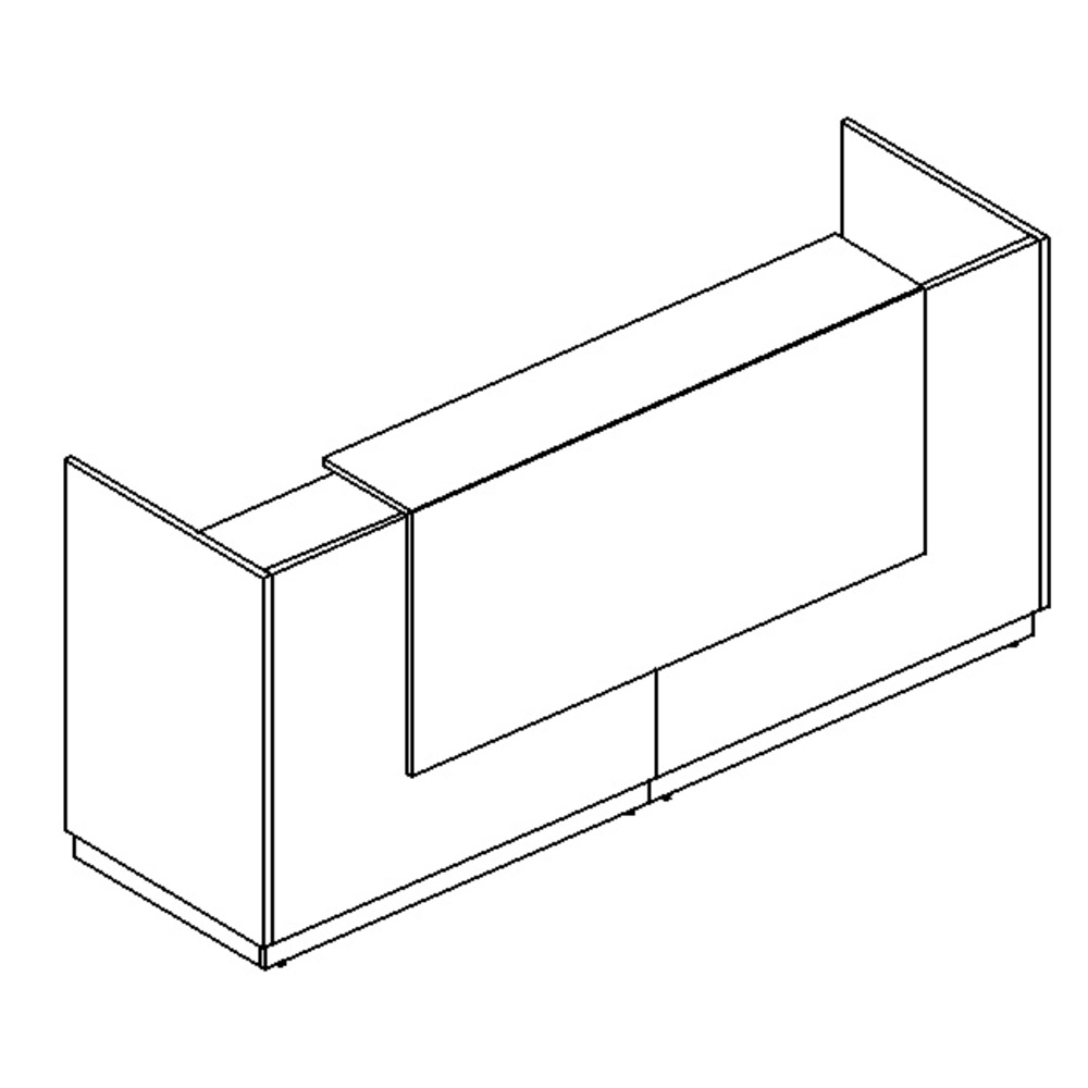 Стойка ресепшен прямая (полка высокая)