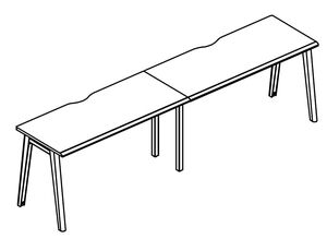 Рабочая станция каркас МТ 1 скос (2х160)