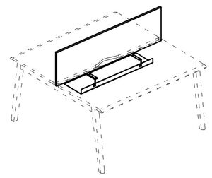 Экран фронтальный ДСП с кабель-каналом для стола 120