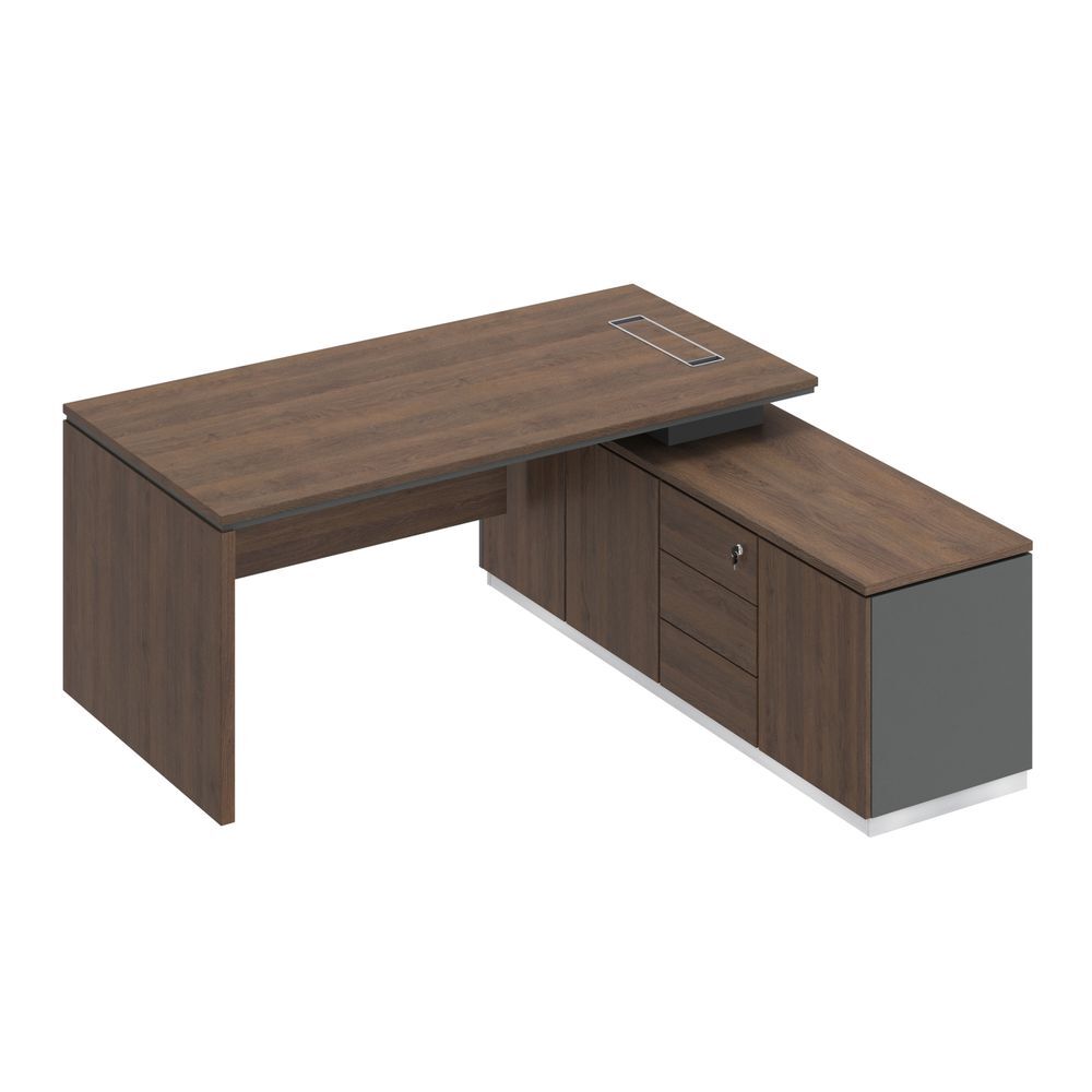 Стол руководителя (опора ДСП) на опорной тумбе