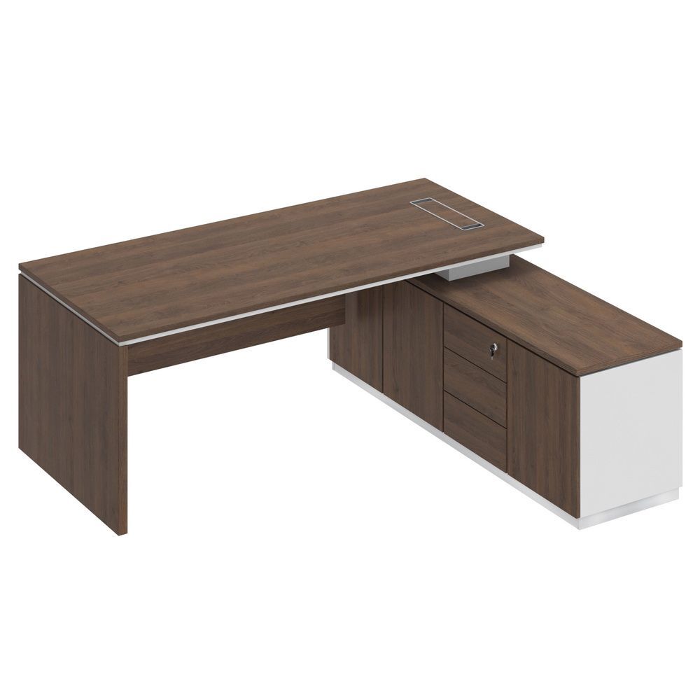 Стол руководителя (опора ДСП) на опорной тумбе