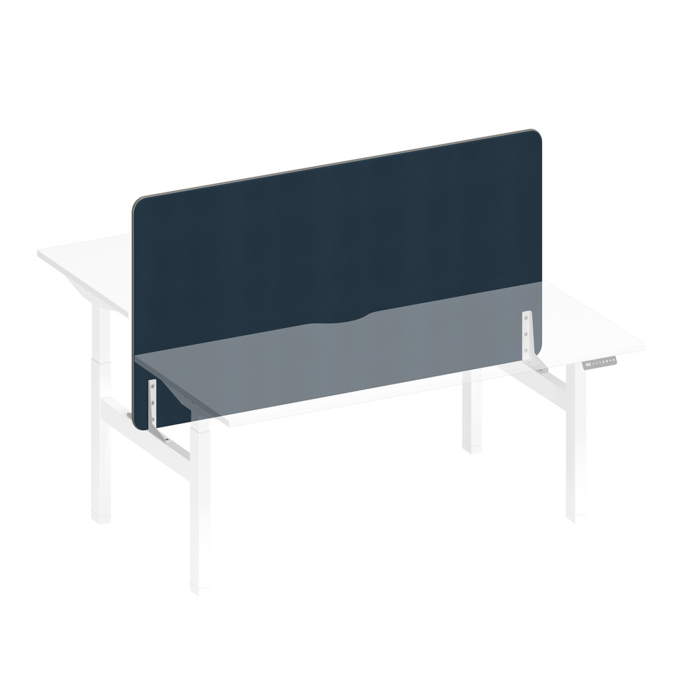 Экран настольный фронтальный тканевый с кабель-каналом