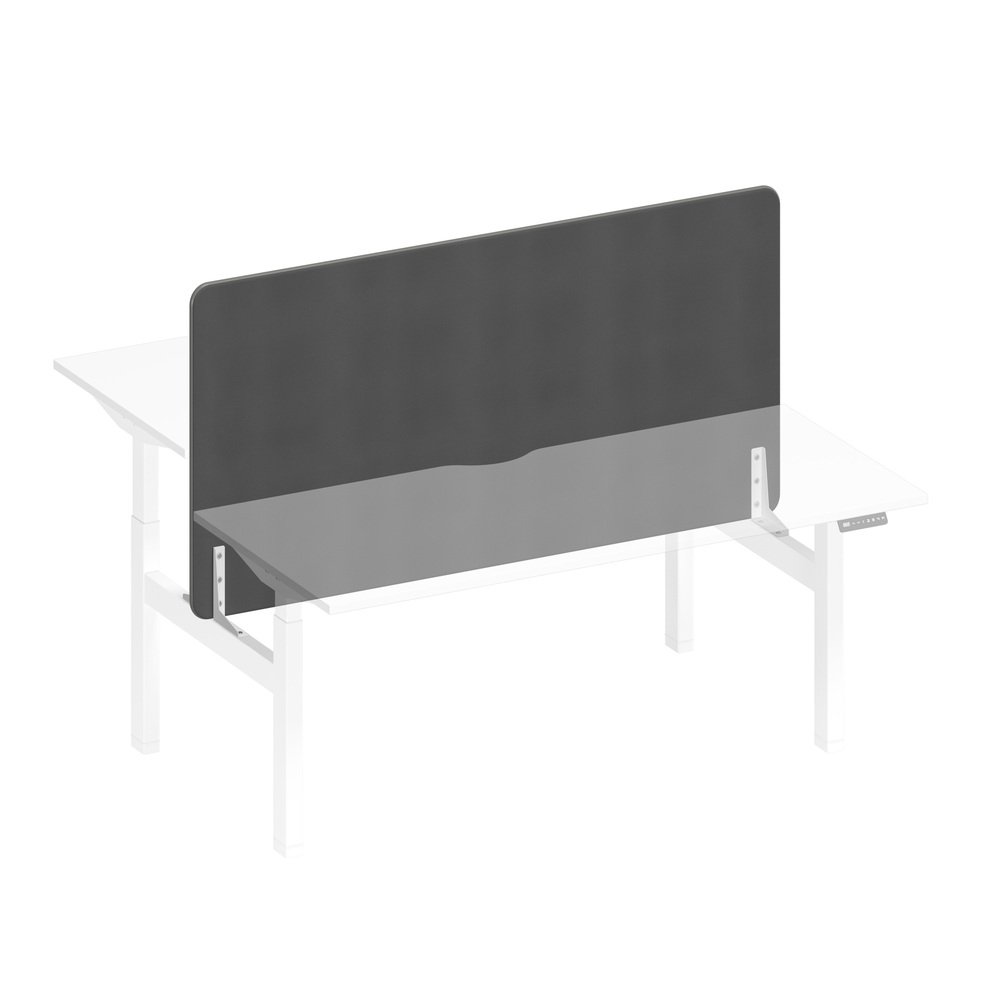 Экран настольный фронтальный тканевый с мягким наполнителем с кабель-каналом