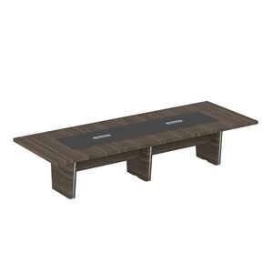 Стол для переговоров составной с кожаной вставкой