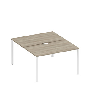 Рабочая станция на металлокаркасе, столешницы с вырезом (2*140)