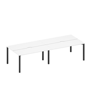 Рабочая станция на металлокаркасе, столешницы с вырезом (4*160)