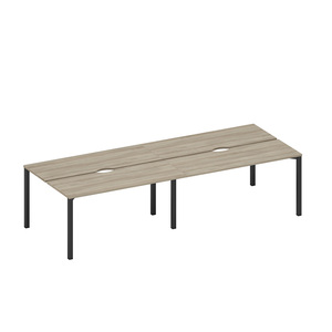 Рабочая станция на металлокаркасе, столешницы с вырезом (4*160)