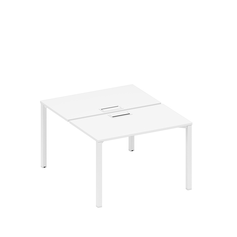 Рабочая станция на металлокаркасе, столешницы с заглушкой (2*120)