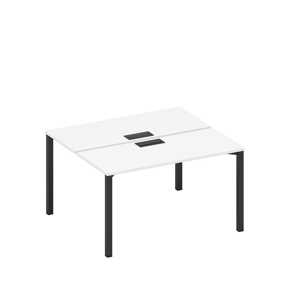 Рабочая станция на металлокаркасе, столешницы с заглушкой (2*140)