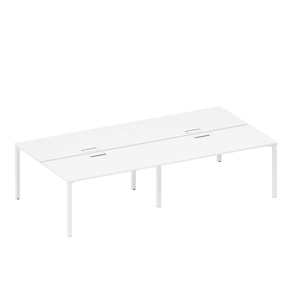 Рабочая станция на металлокаркасе, столешницы с заглушкой (4*160)